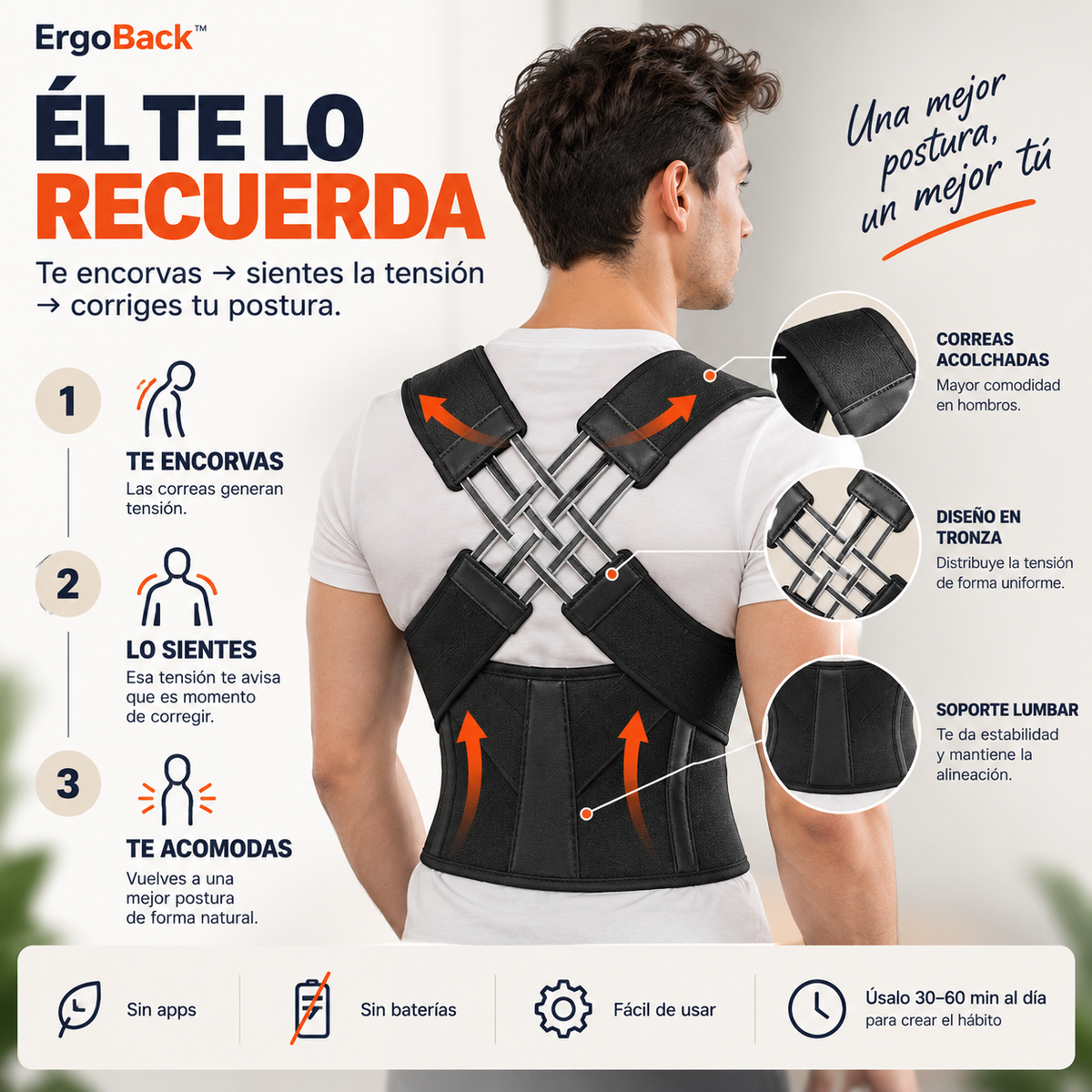 ErgoBack™ | Soporte Ergonómico para Espalda