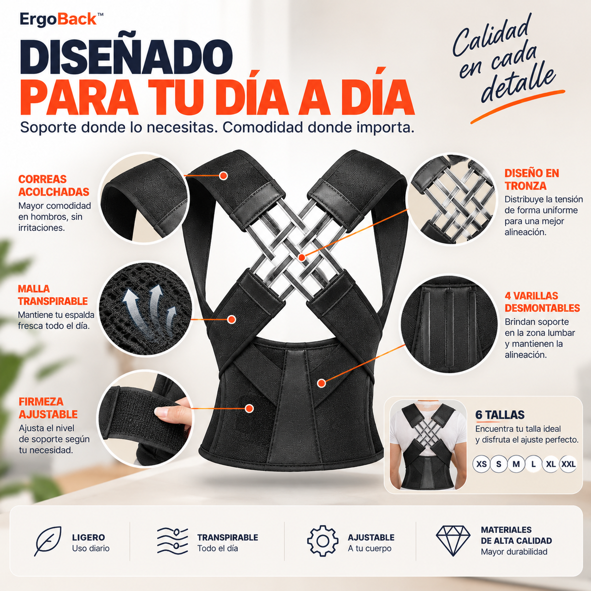 ErgoBack™ | Soporte Ergonómico para Espalda